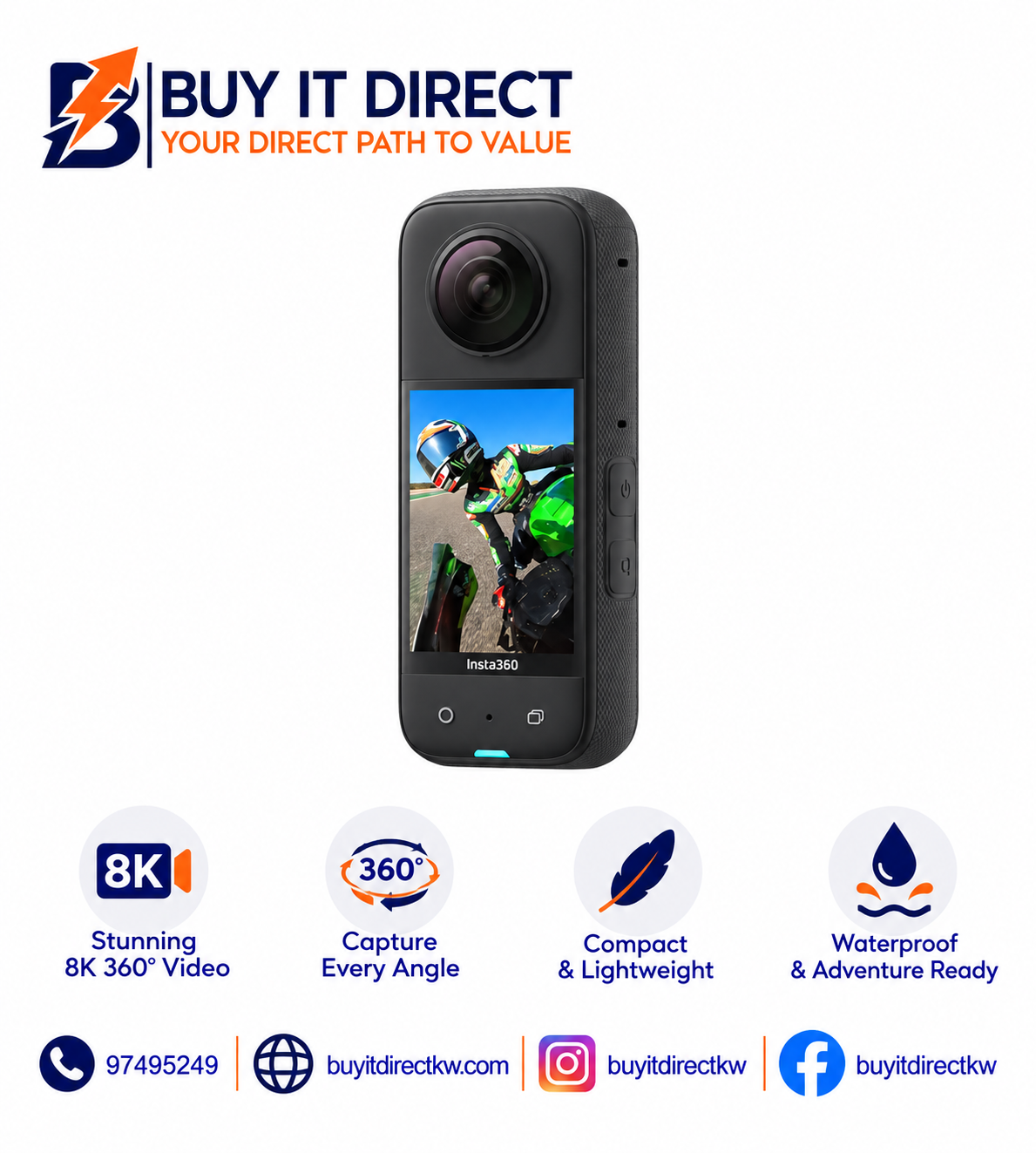 Insta360 X3 Action Camera Black