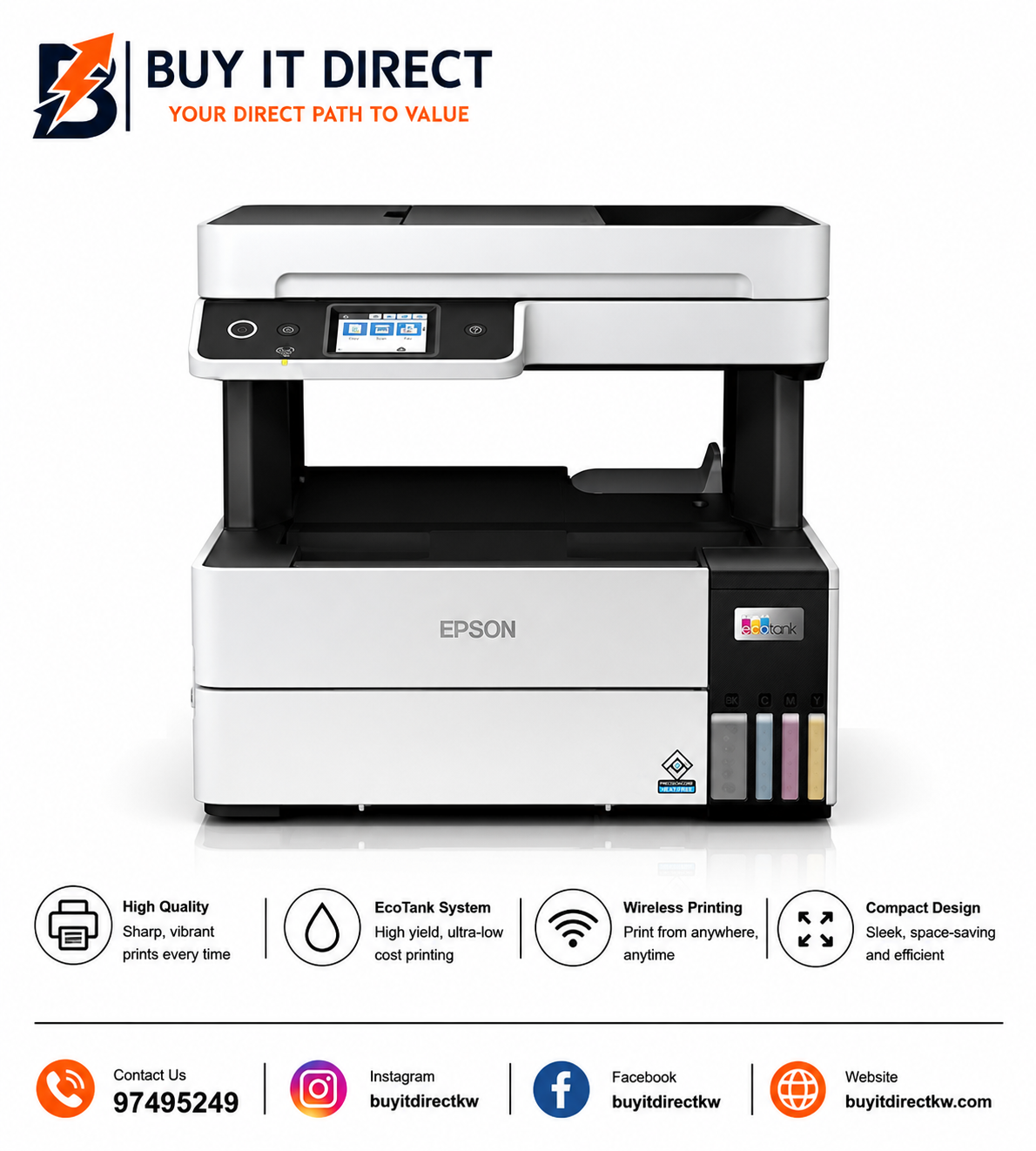 Epson EcoTank L6490 A4 All-in-One Ink Tank Printer