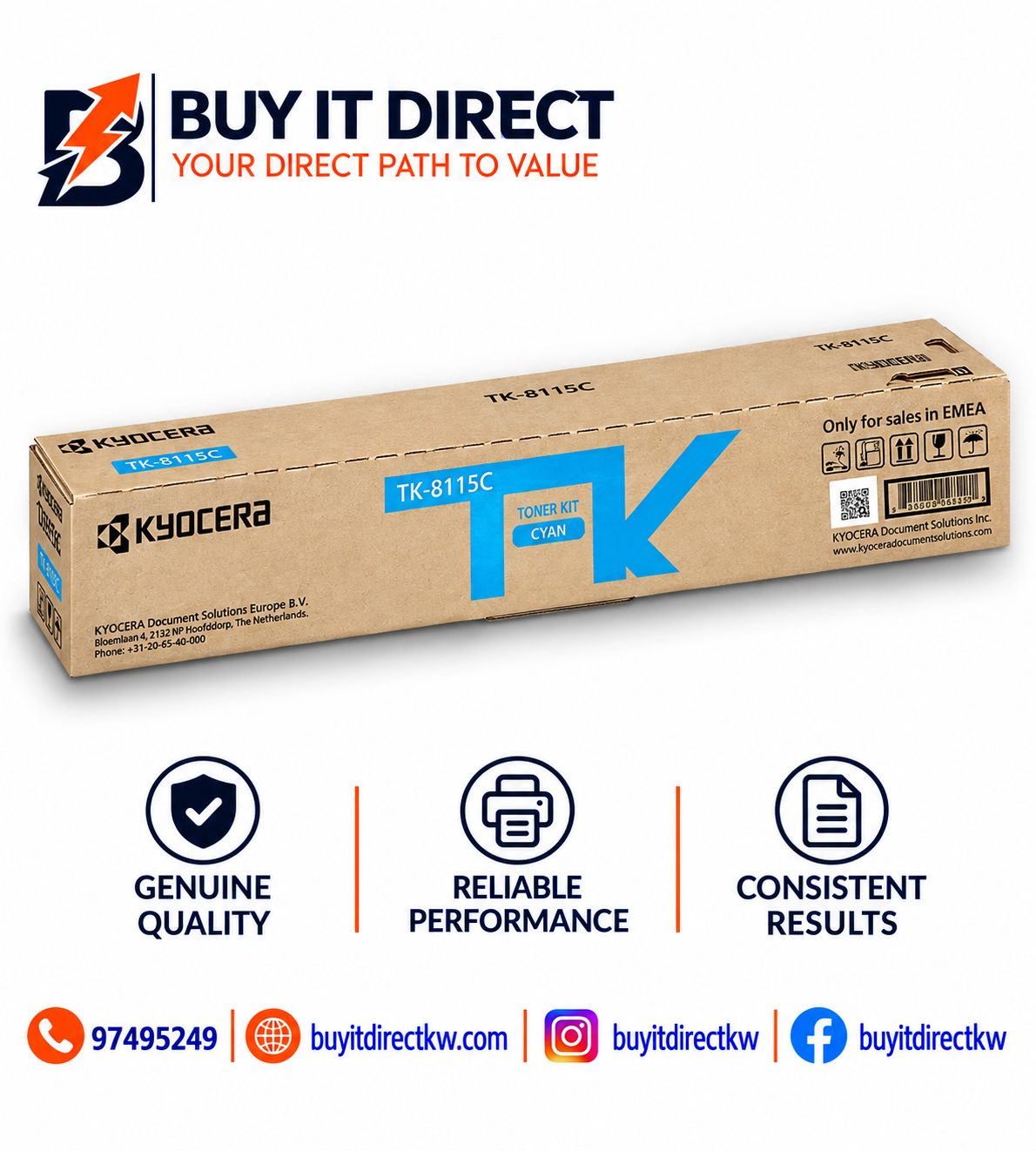 خرطوشة تونر سماوي Kyocera TK8115C