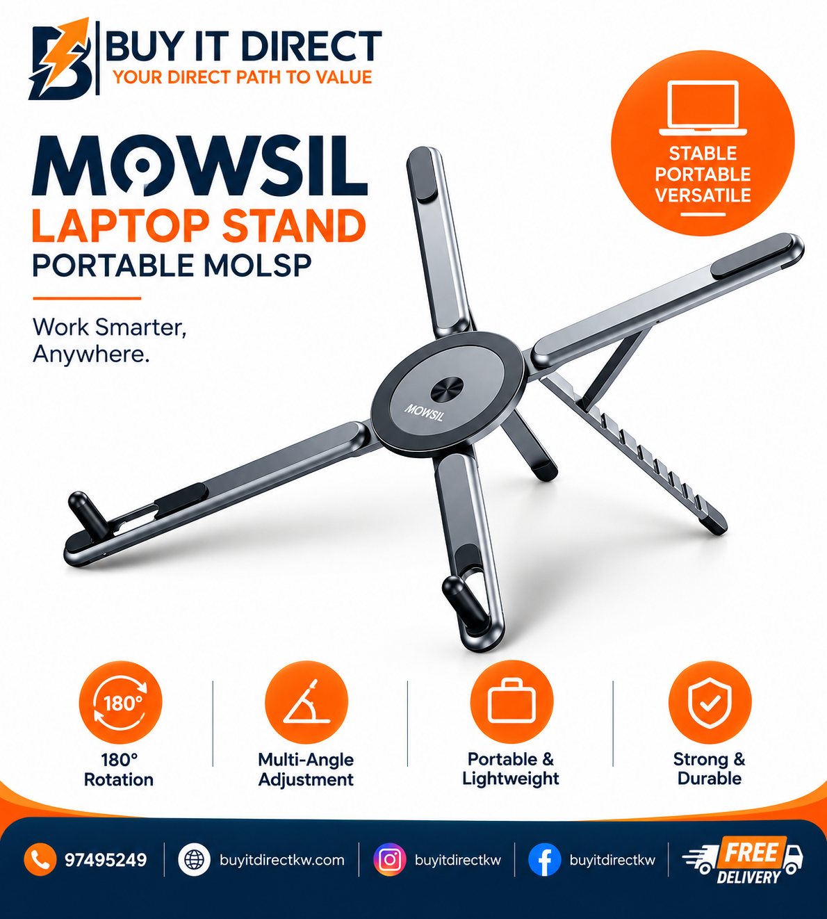 حامل MOWSIL محمول للابتوب MOLSP