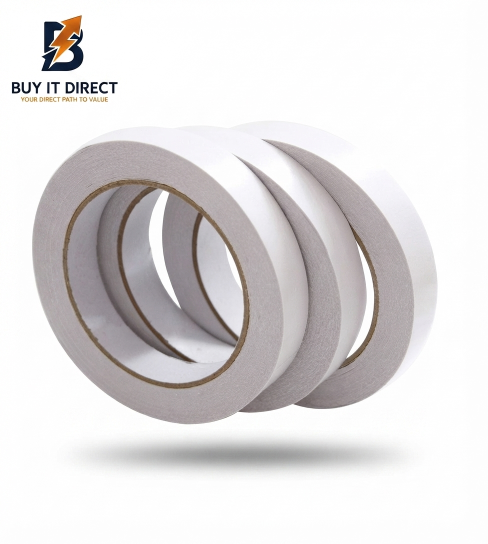 Double Sided Tape White 18mm x 24Y