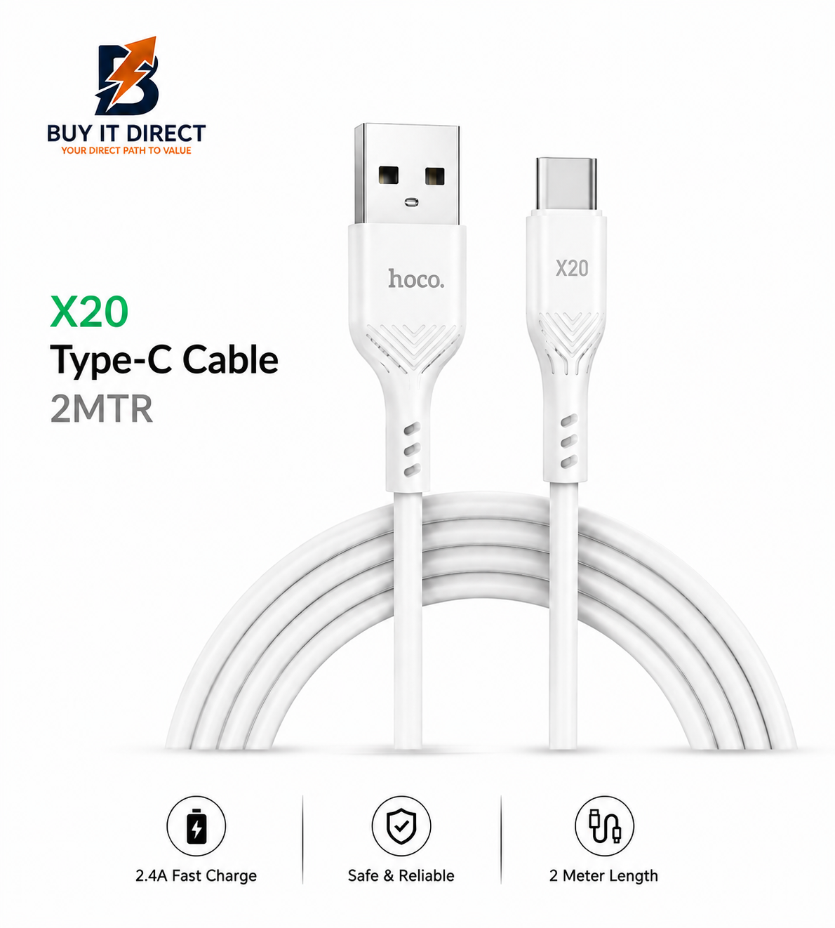 Hoco X20 Type C Cable 2M