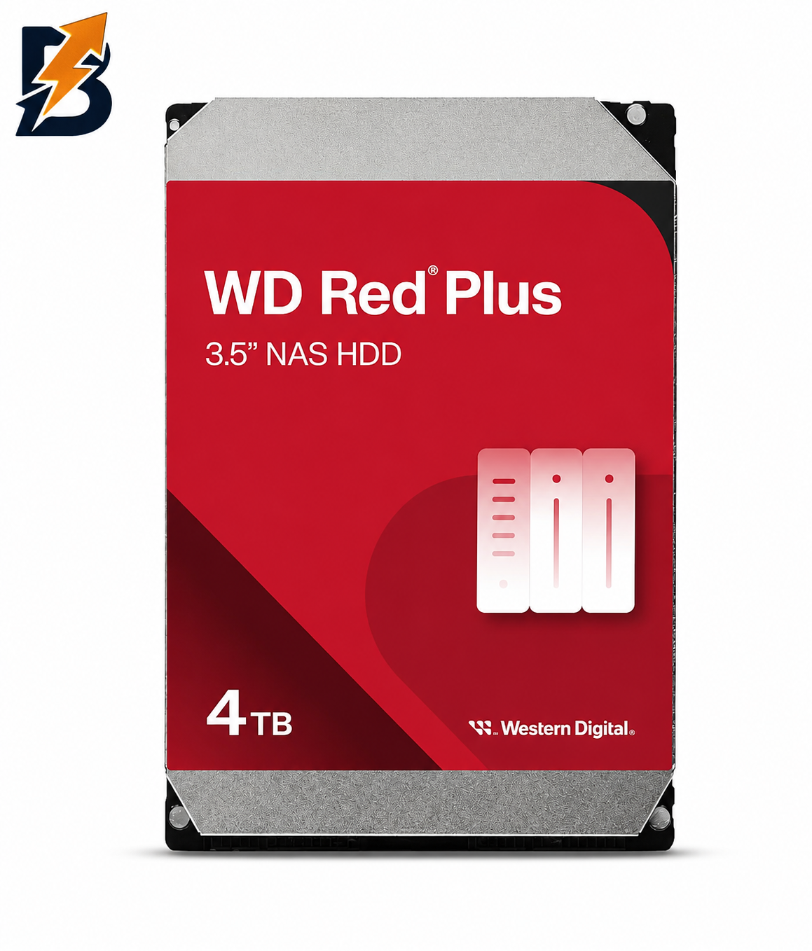 WD Red Plus 4TB NAS Hard Drive - 5400 RPM Class SATA 6Gb/S, CMR, 256MB Cache, 3.5 Inch - WD40EFPX