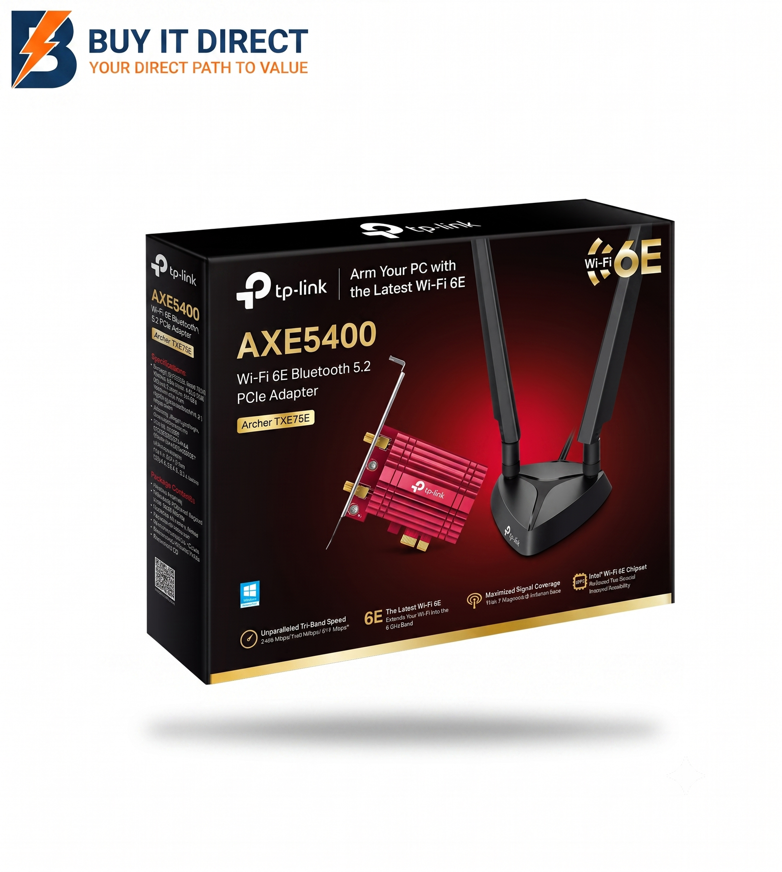 TP-Link AXE5400 Wi-Fi 6E Bluetooth 5.3 PCIe Adapter