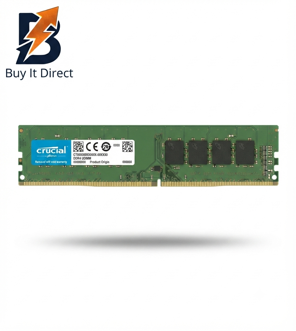 ذاكرة وصول عشوائي (RAM) من نوع Crucial بسعة 16 جيجابايت وسرعة 2666 ميجاهرتز من نوع DDR4 لأجهزة الكمبيوتر المكتبية
