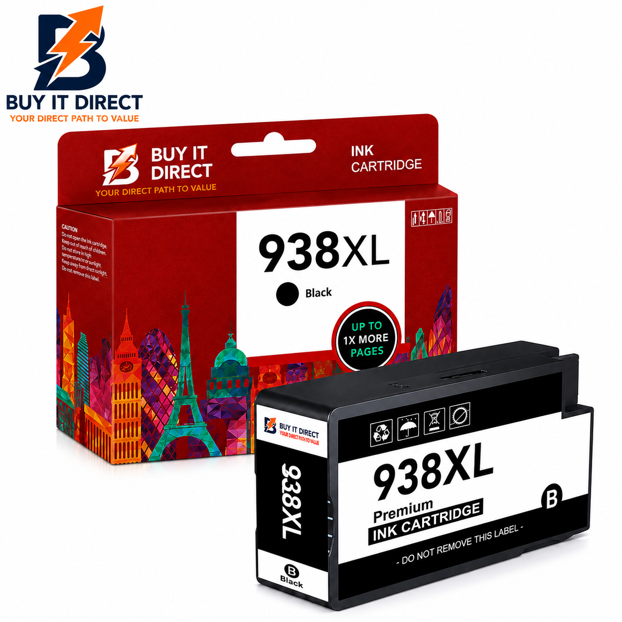 Premium Ink for HP 938xL Black Compatible Ink Cartridge for HP Printers