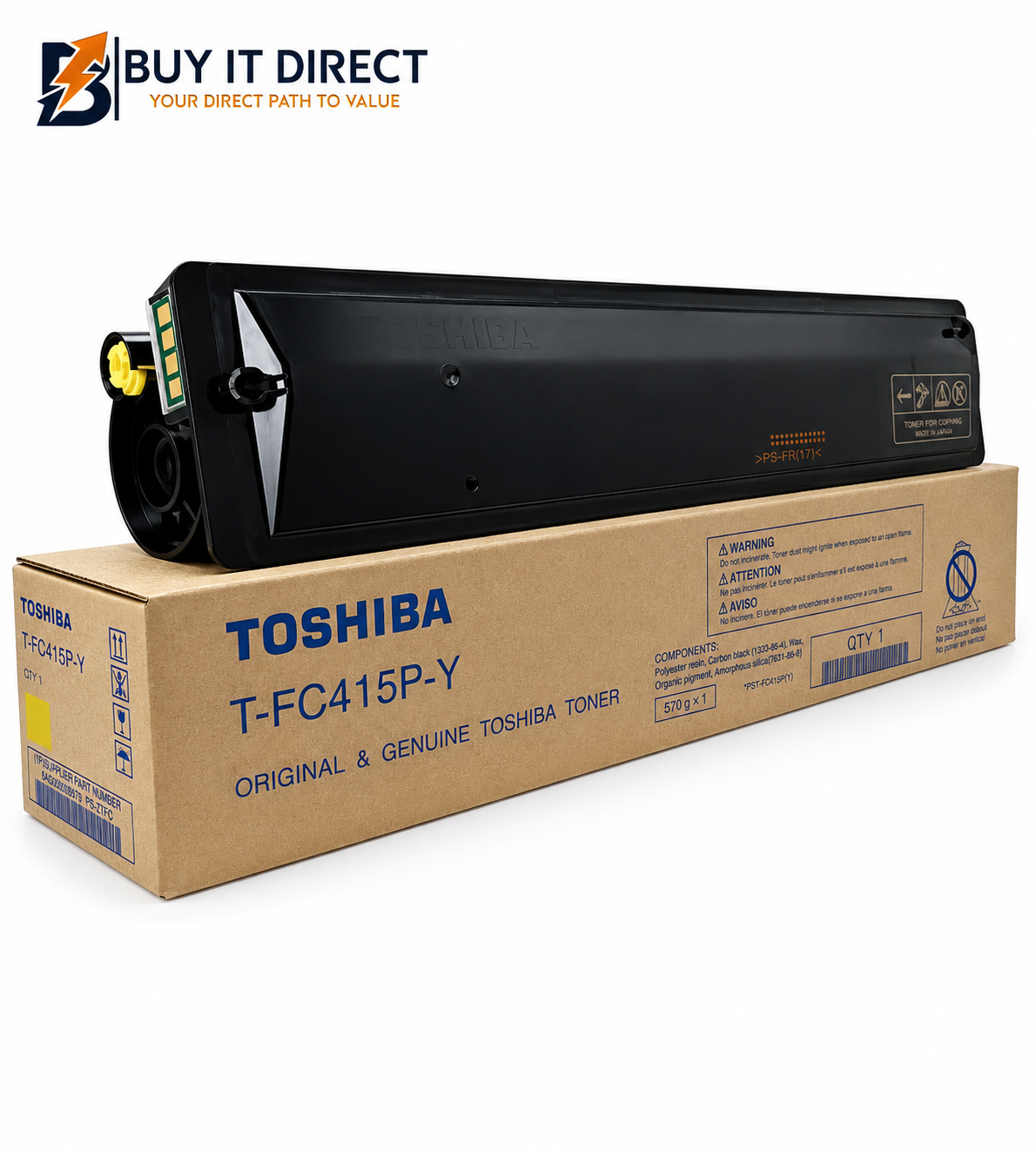 Toshiba E Studio 2515Ac 3015Ac 3515Ac 4515Ac 5015Ac Yellow Toner Cartridge Tfc415Py