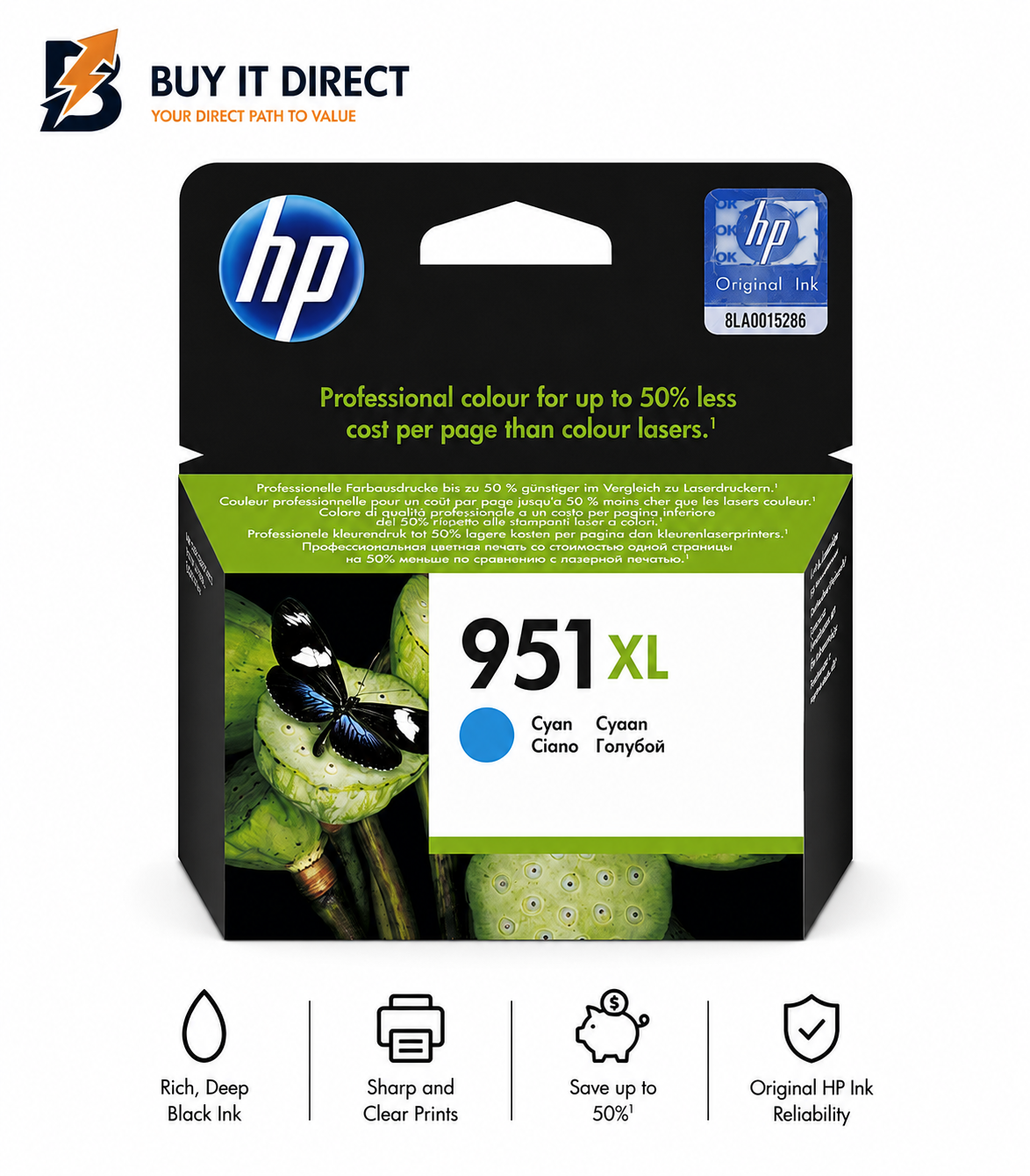 HP 951XL High Yield Cyan Original Ink Cartridge