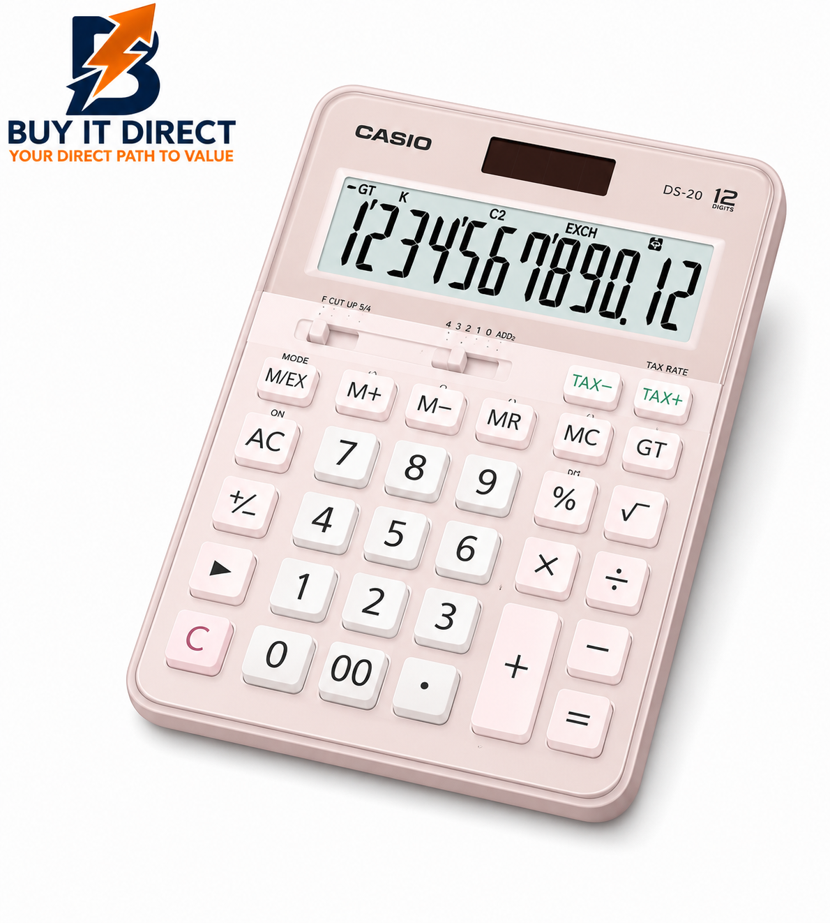 Casio DS2BWDP 12 Digit Heavy Duty Desktop Calculator