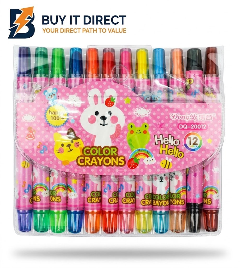 12 PCS Wax Color Crayons DQ20012