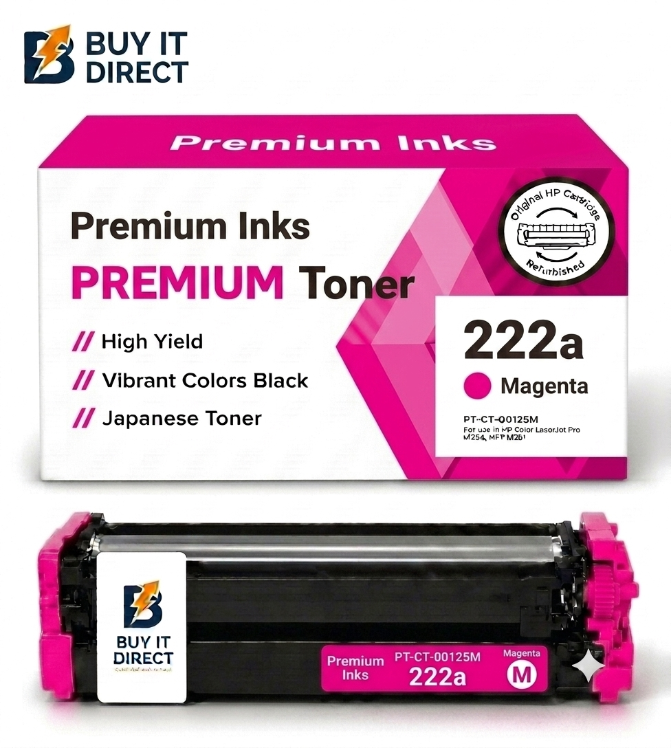 Premium 222a Magenta Compatible Toner Cartridge for HP Color LaserJet Printers