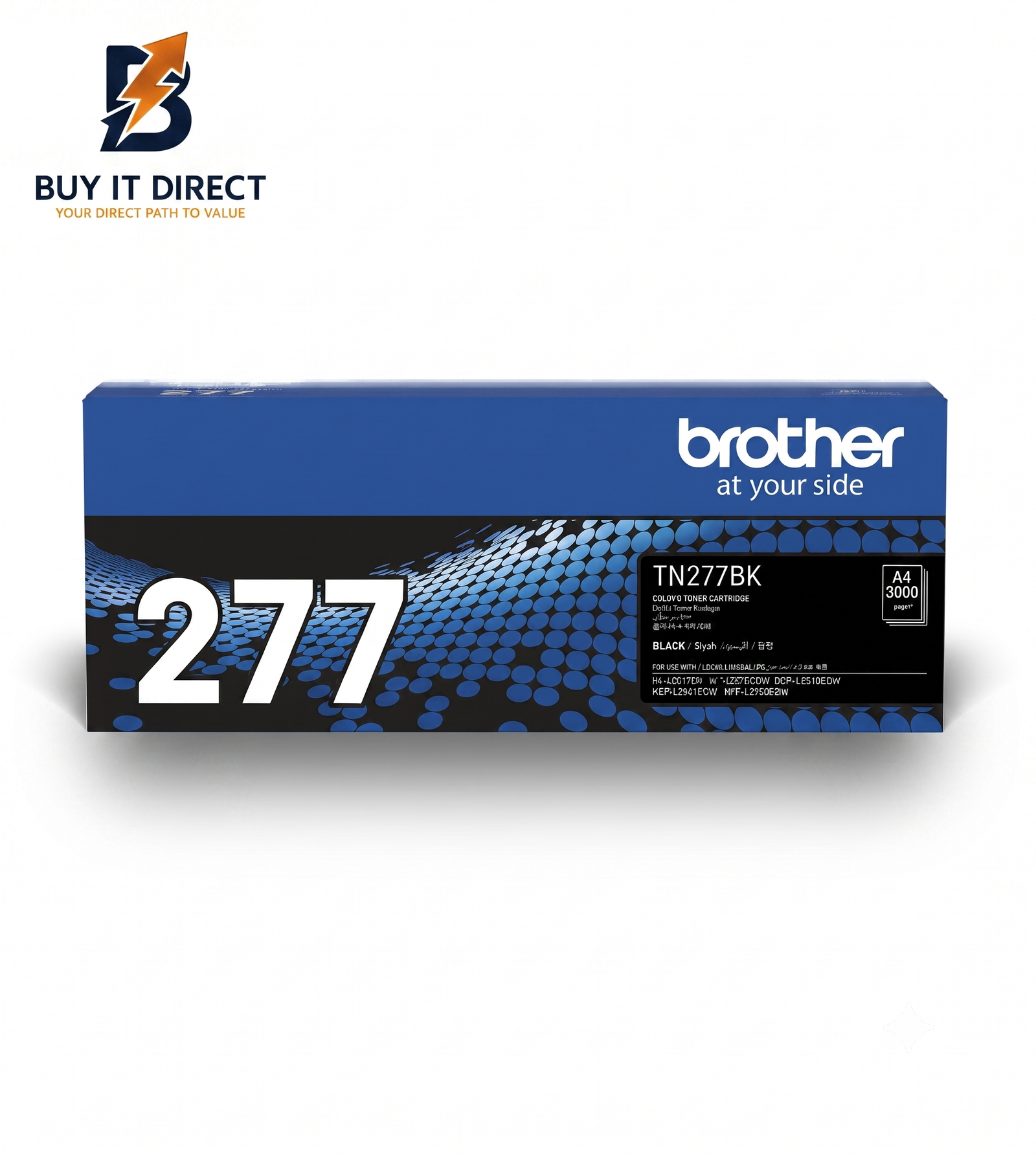 Brother TN277BK Genuine Black Toner Cartridge