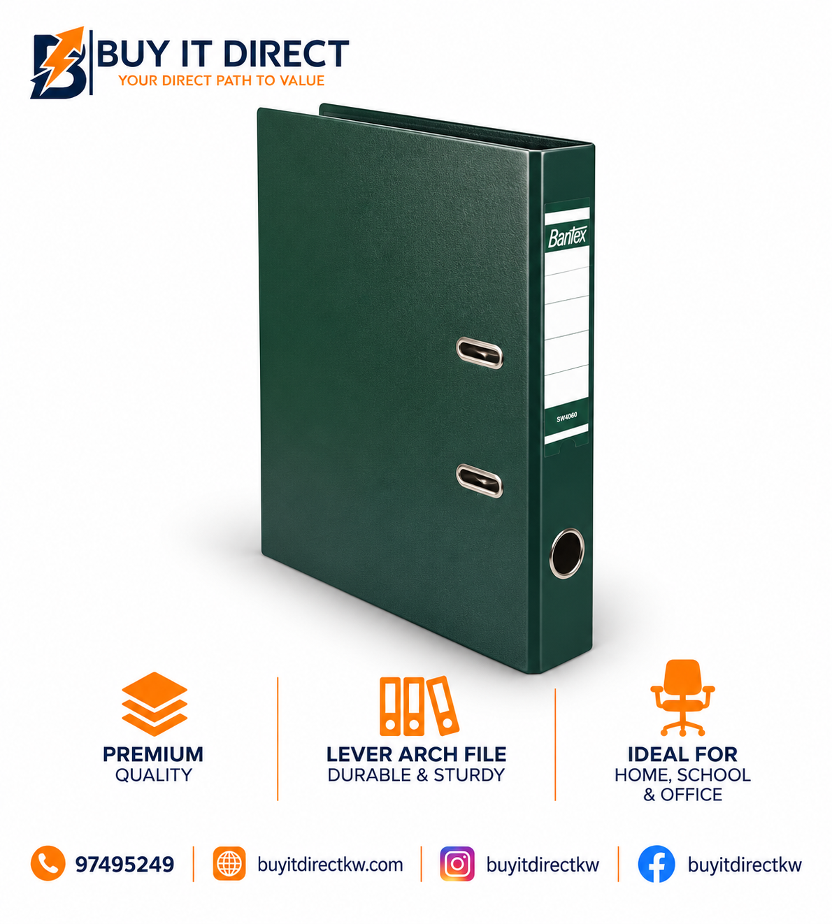 Bantex File Box Dark Green