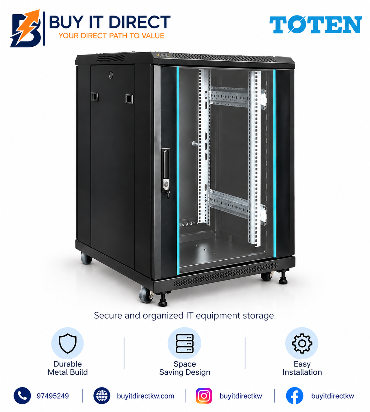 Toten 15U 600×1000 Standing Server Cabinet
