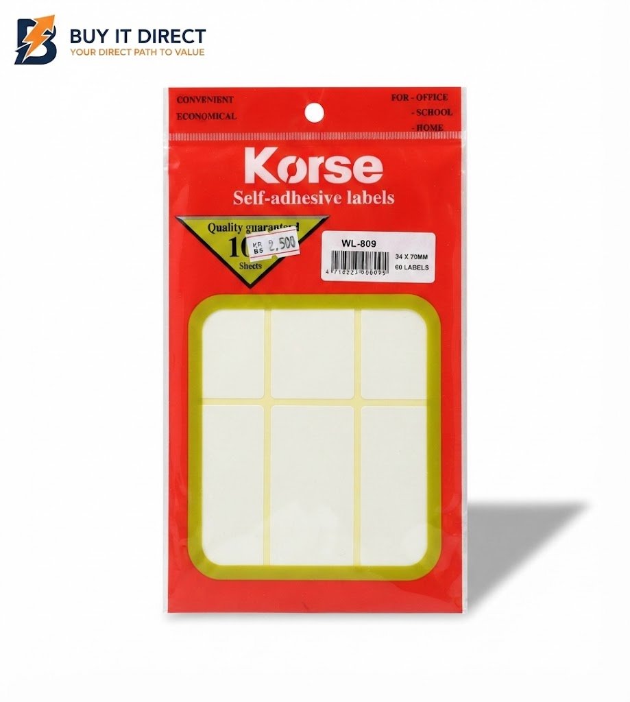 Kores Self Adhesive Labels WL809
