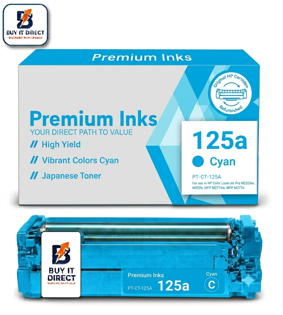 خرطوشة تونر Premium 125A سماوي متوافقة لطابعات HP Color LaserJet