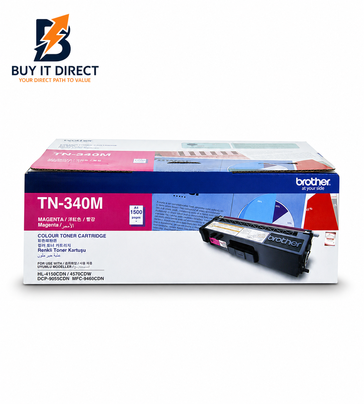 Brother TN340M Magenta Toner