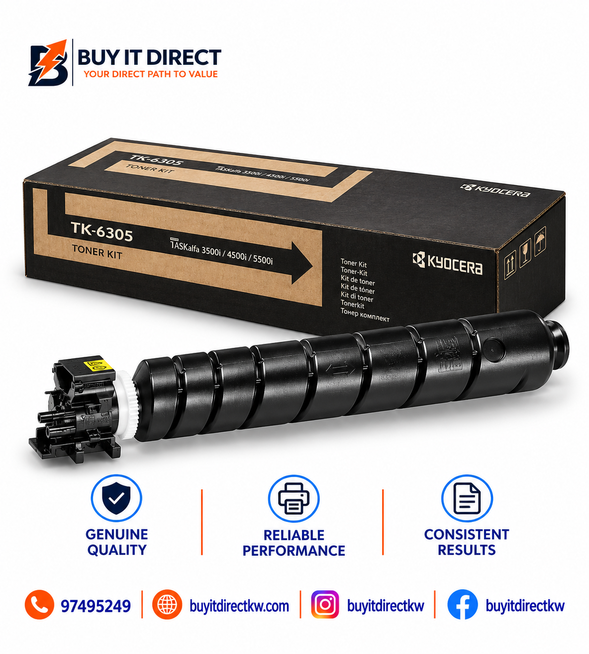 Kyocera TK6305 Black Toner Cartridge