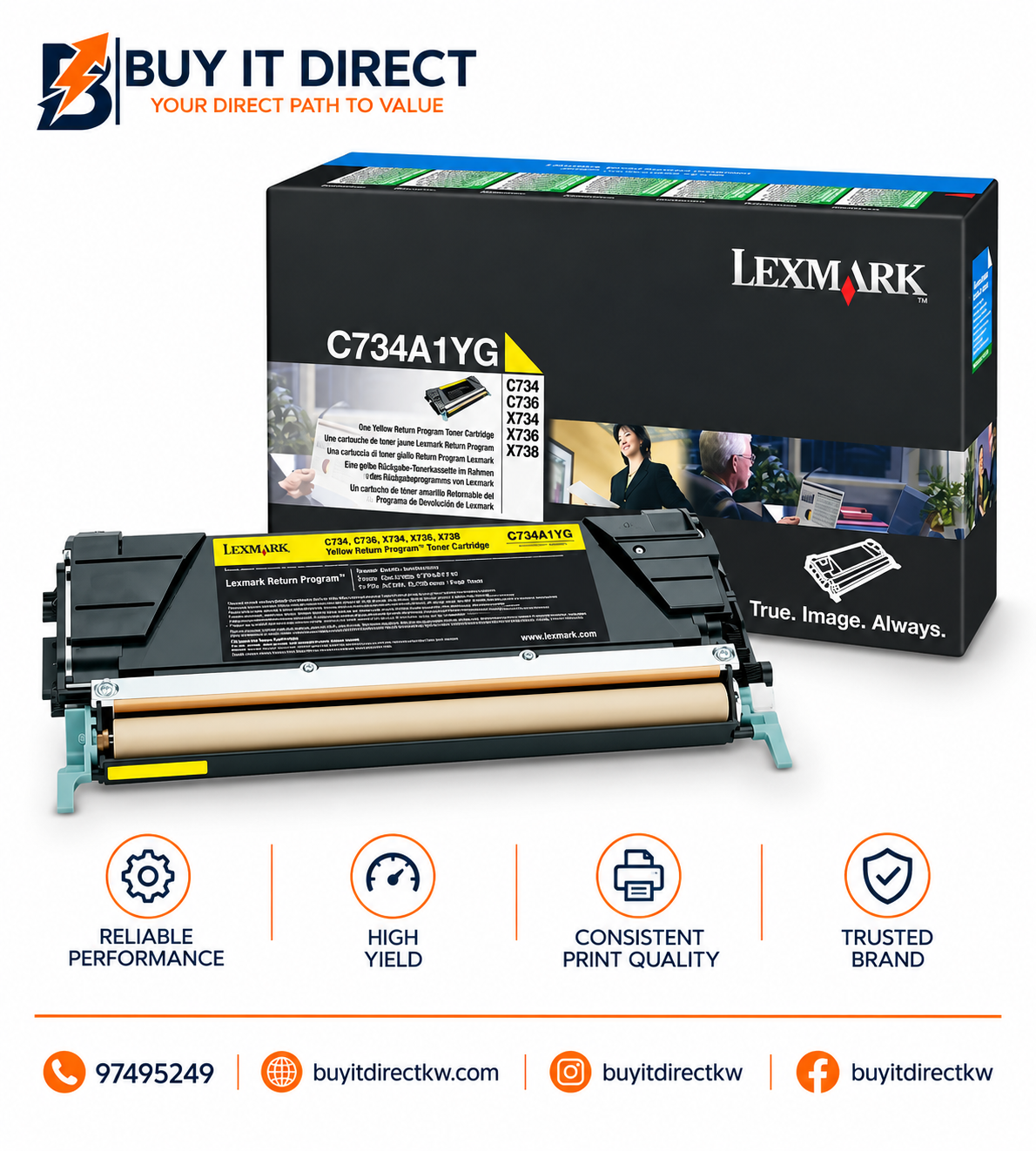 خرطوشة حبر سماوي Lexmark C734 C734A2CG