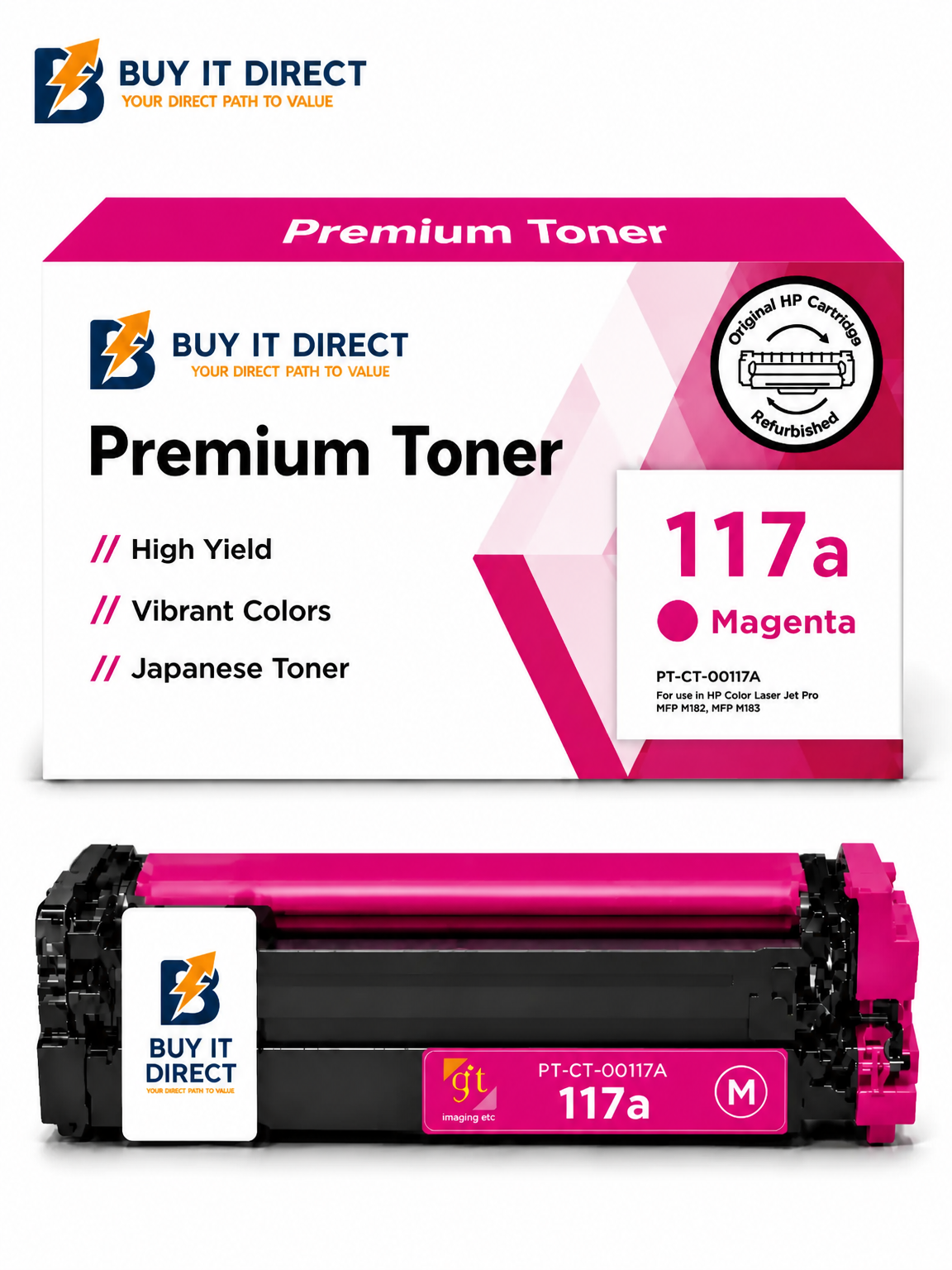 خرطوشة تونر Premium 117A أرجواني متوافقة لطابعات HP Color LaserJet