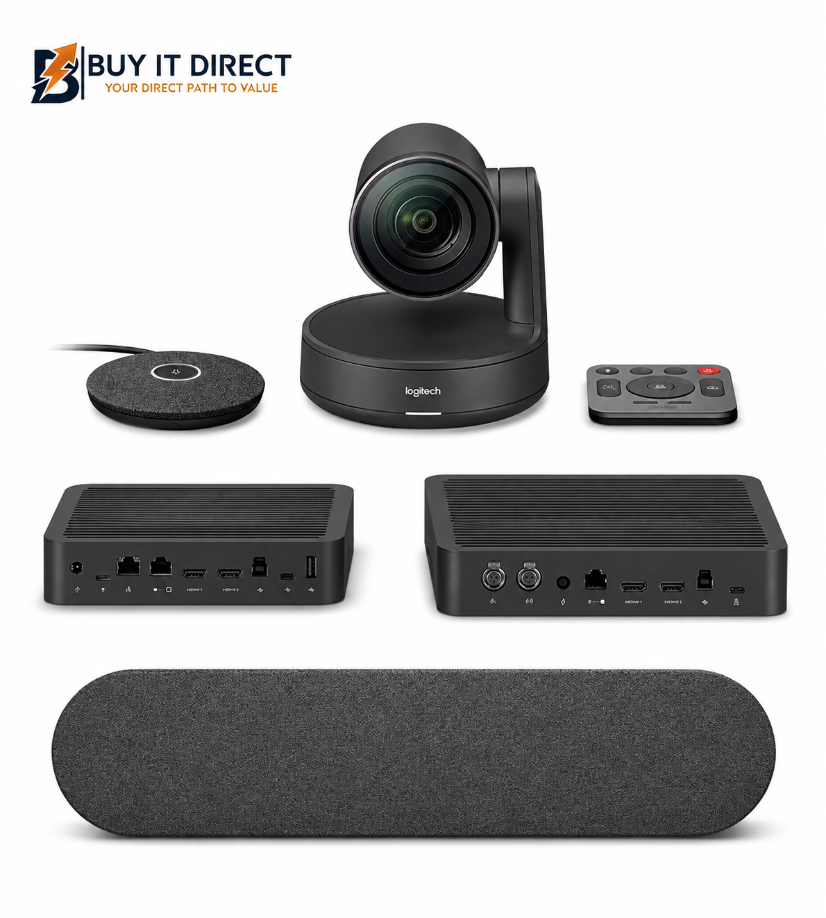 Logitech Rally Video Conferencing Kit 4K HDMI LAN USB C USB 3 1 Black