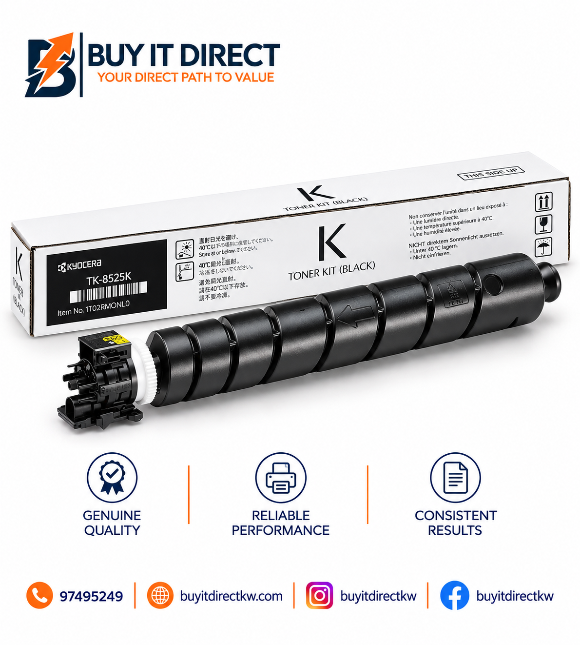 خرطوشة تونر أسود Kyocera TK8525K