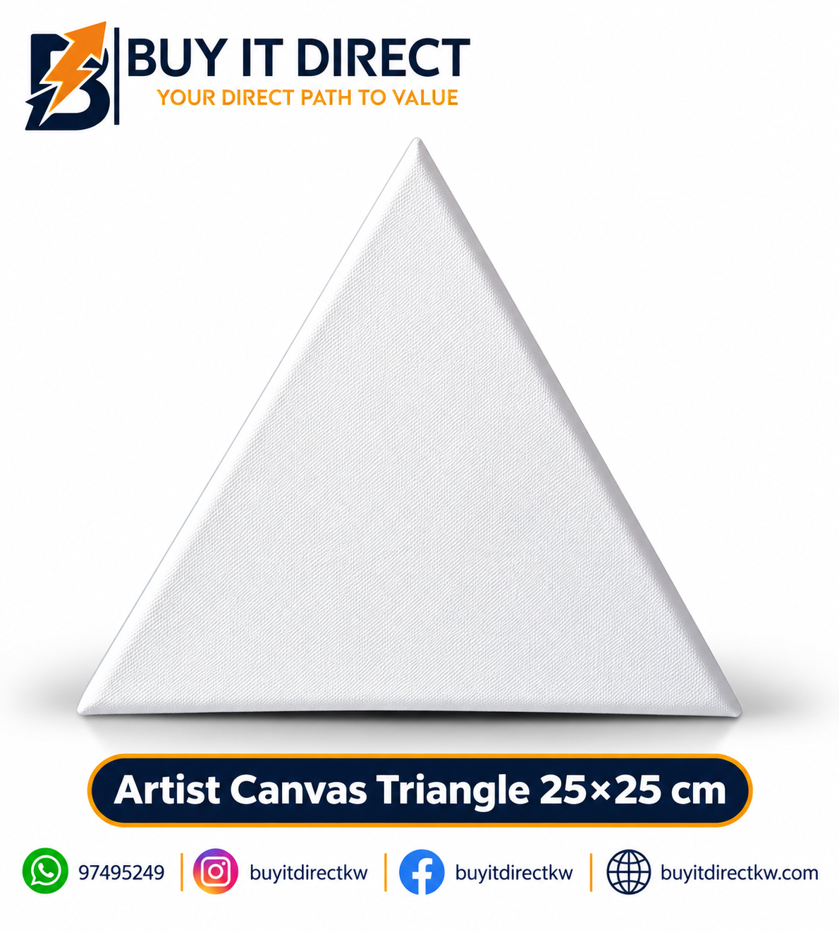 ARTIST CANVAS TRIANGLE 25 × 25 CM