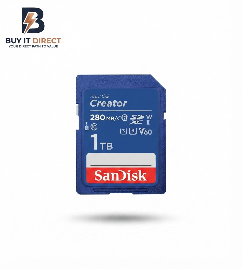 بطاقة SanDisk Creator SD UHS-II - سعة 1 تيرابايت / سرعة تصل إلى 280 ميجابايت/ثانية