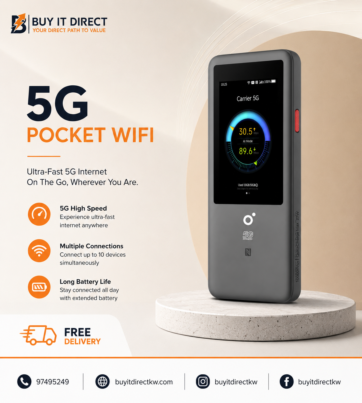 راوتر STC ZTE U60 Pro MU5250 5.5G MiFi
