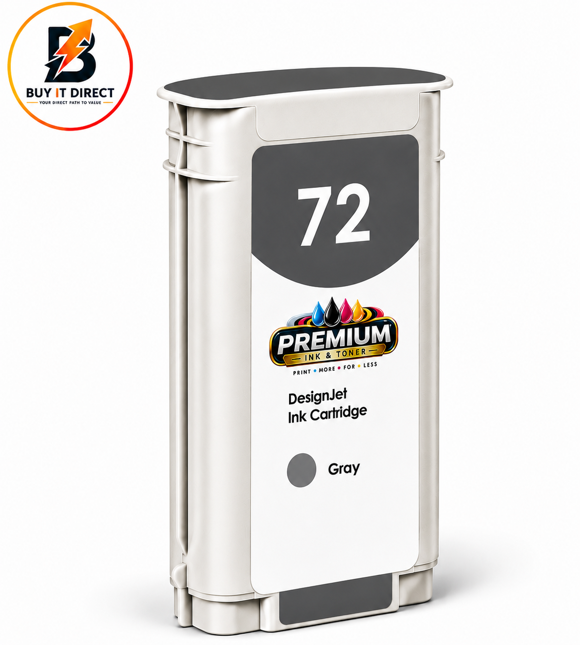 Premium Ink for HP 72 Gray