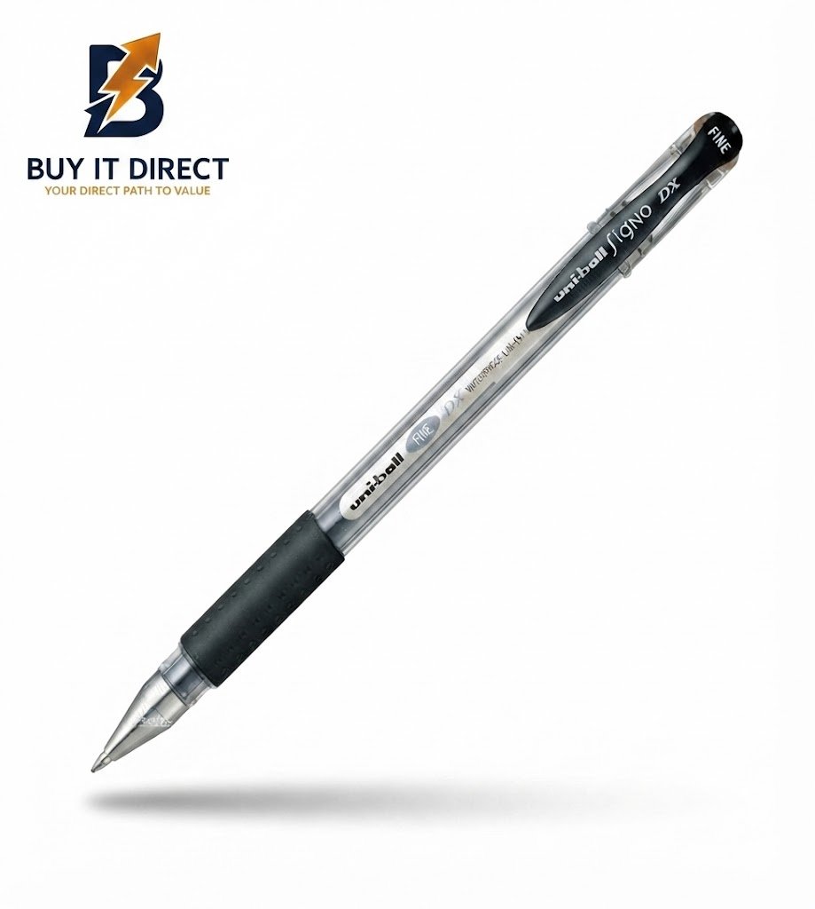 Uni Ball Signo DX Fine Black Pen 0.7 mm UM 151 07 Z Black Pack Of 12