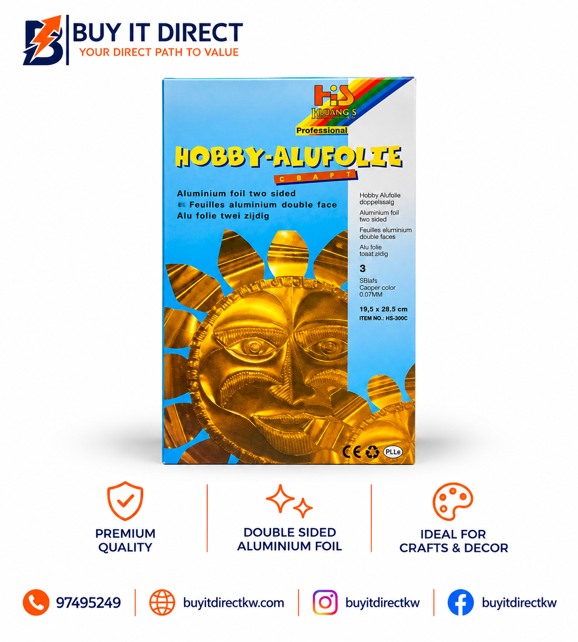 HWANGS Aluminium Foil Two Sided 0.7mm