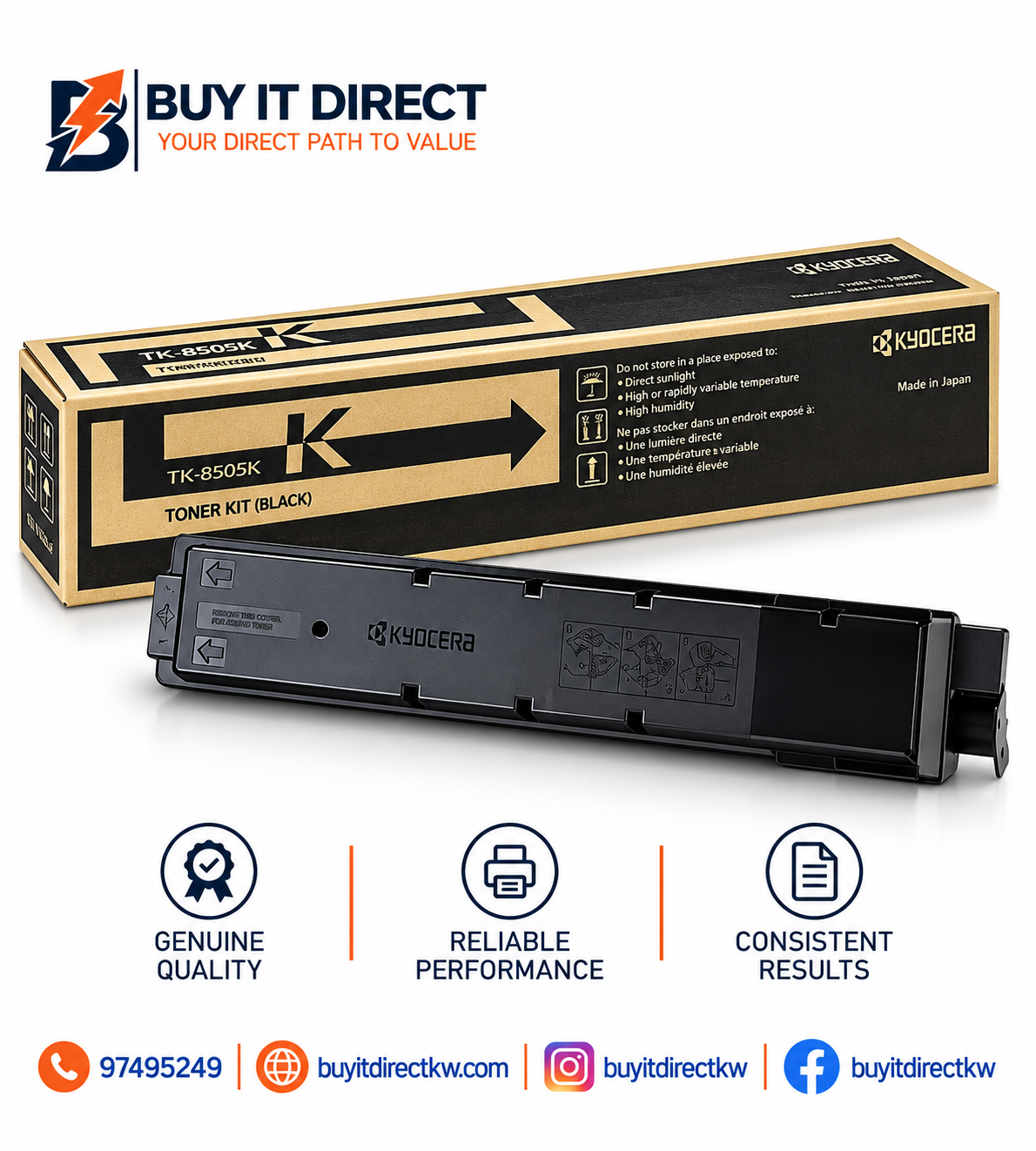 خرطوشة تونر أسود Kyocera TK8505K