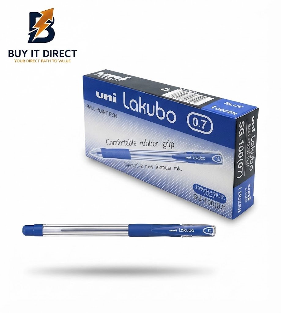 Uni Ball Lakubo SG100 Ballpoint Pen 0.7 mm Blue Pack Of 12