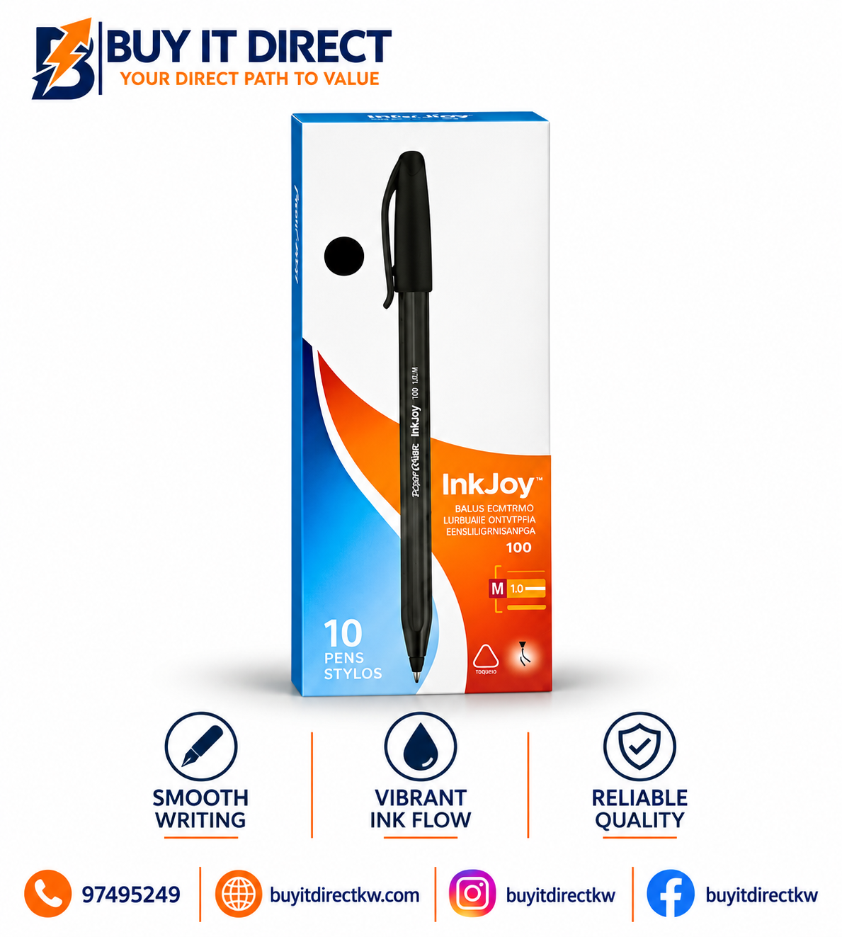 Paper mate ink joy 10 Pens Black