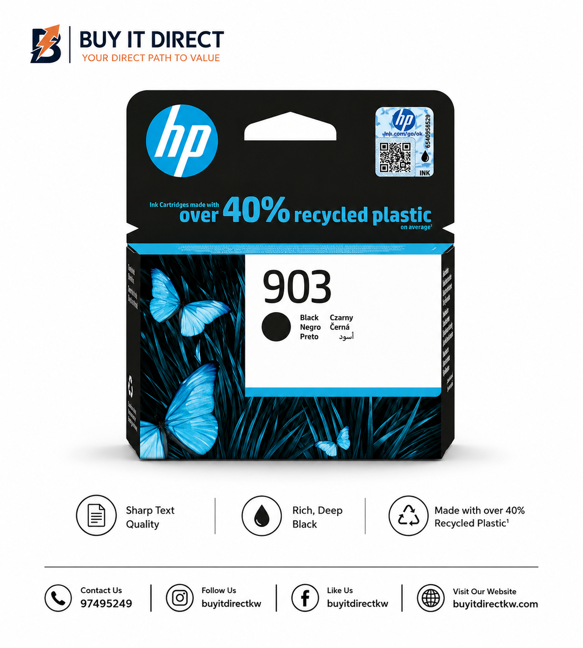 خرطوشة حبر HP 903 أصلية سوداء