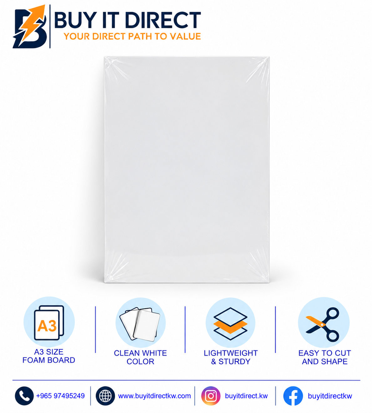 Foam Board A3 White