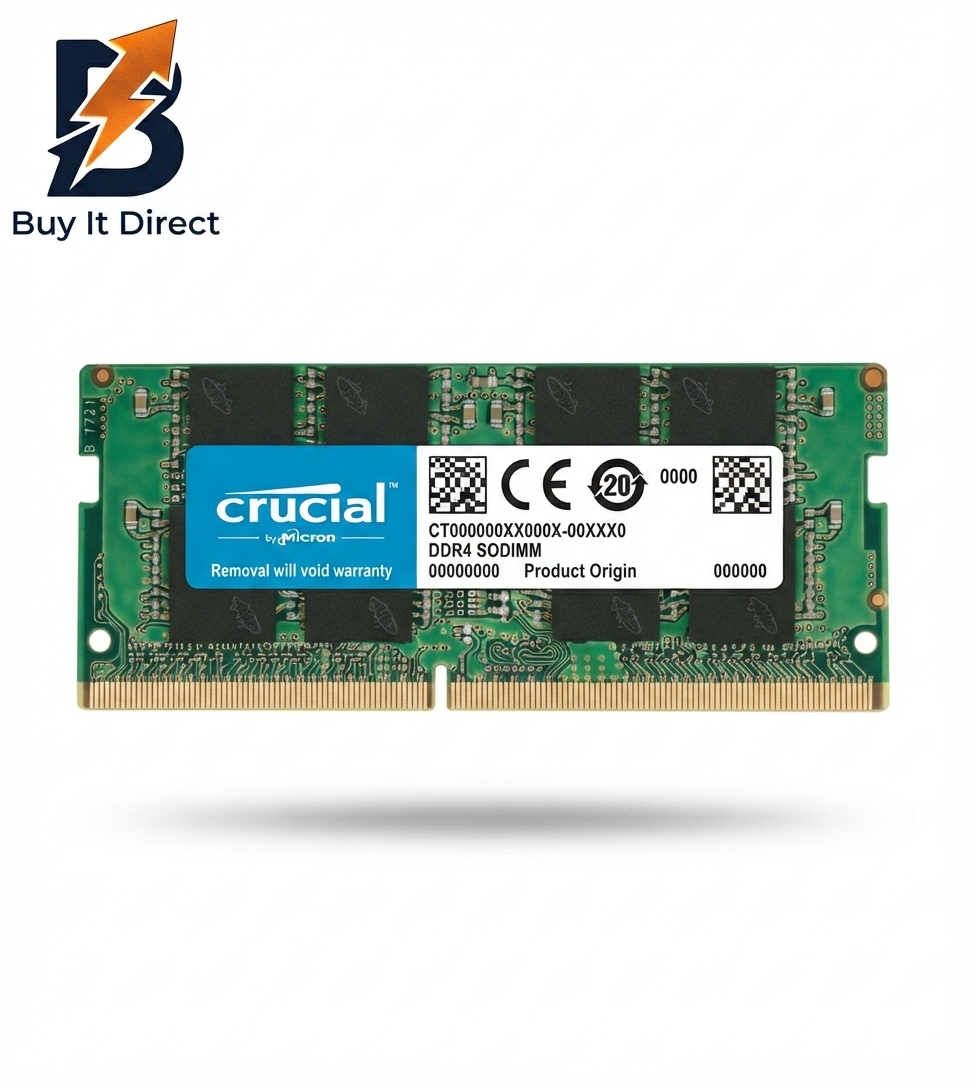 ذاكرة وصول عشوائي (RAM) من نوع Crucial بسعة 8 جيجابايت وتردد 3200 ميجاهرتز من نوع DDR4 SODIMM لأجهزة الكمبيوتر المحمول