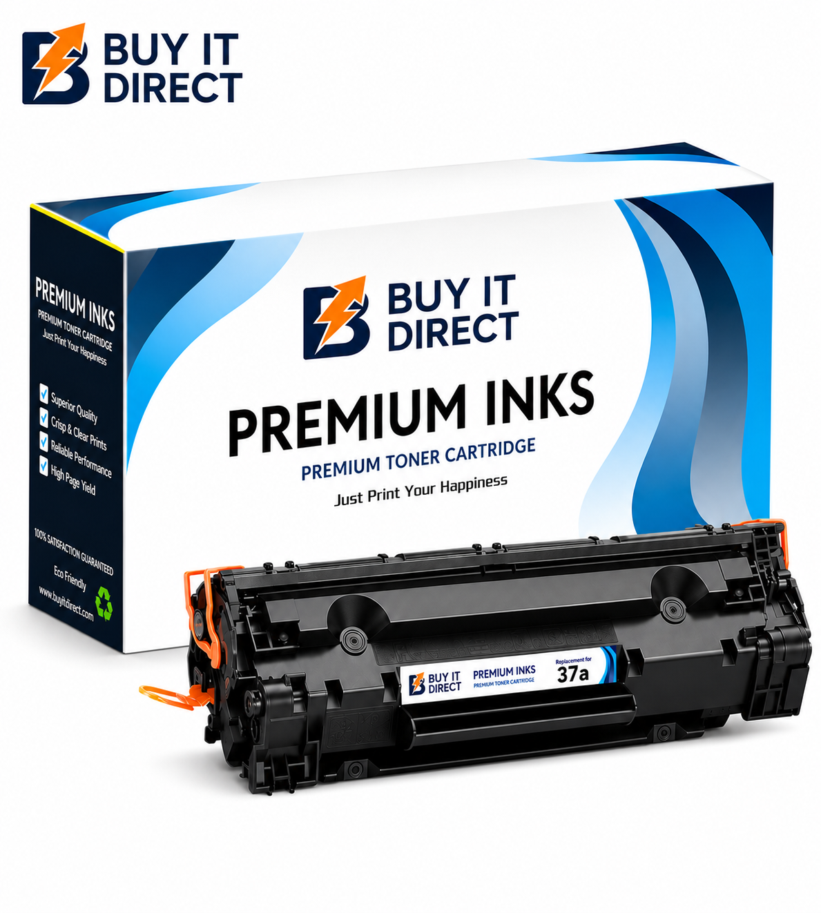 Premium 37A Compatible Toner Cartridge for HP LaserJet Printers