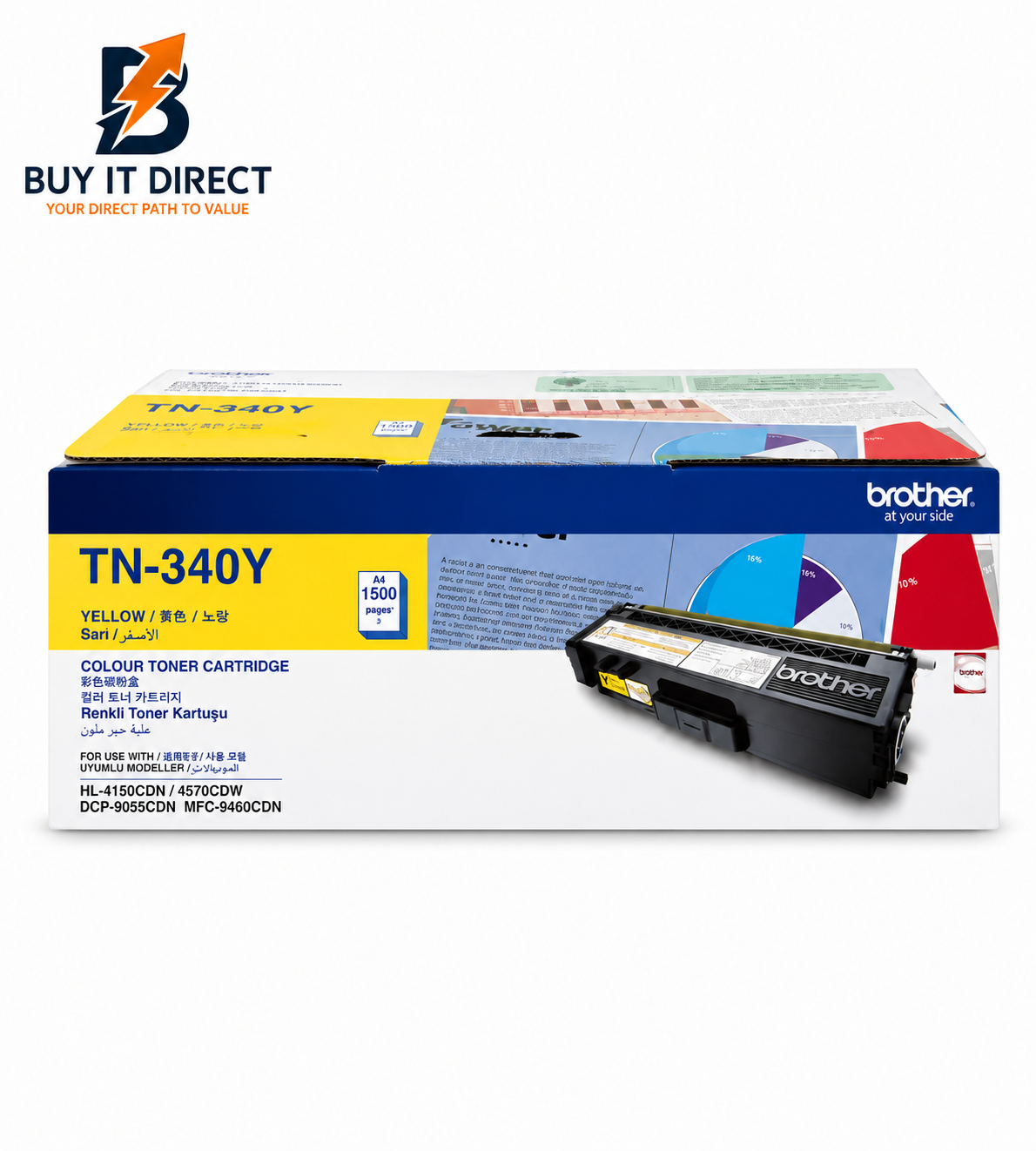 Brother TN340Y Yellow Toner