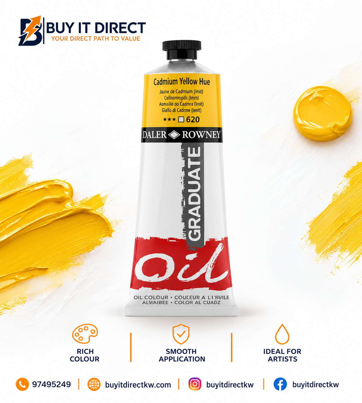 DALER RONEY Oil GRADUATE Cadmium Yellow Hue