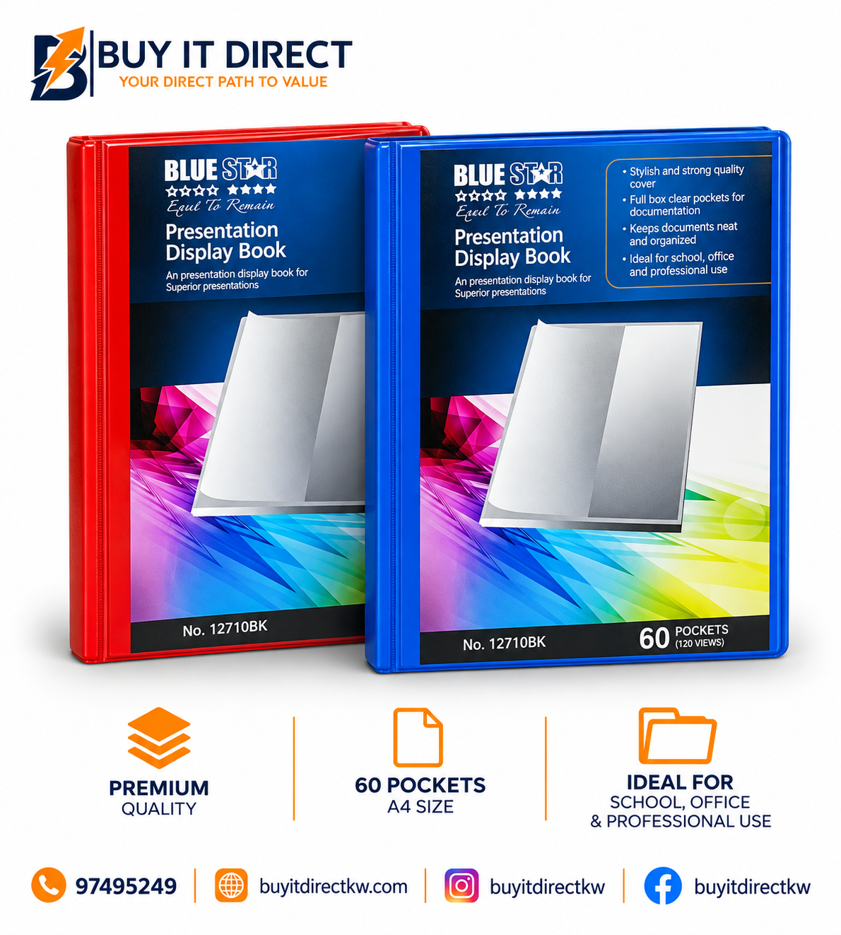 Blue Star Presentation Display Book 60 Pockets