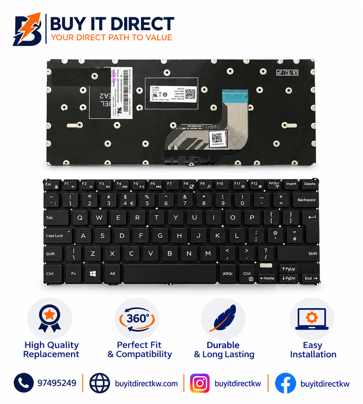 Dell Inspiron 11 3000 Series G96XG Replacement Laptop Keyboard Compatible with 3162 3164 3168 3169