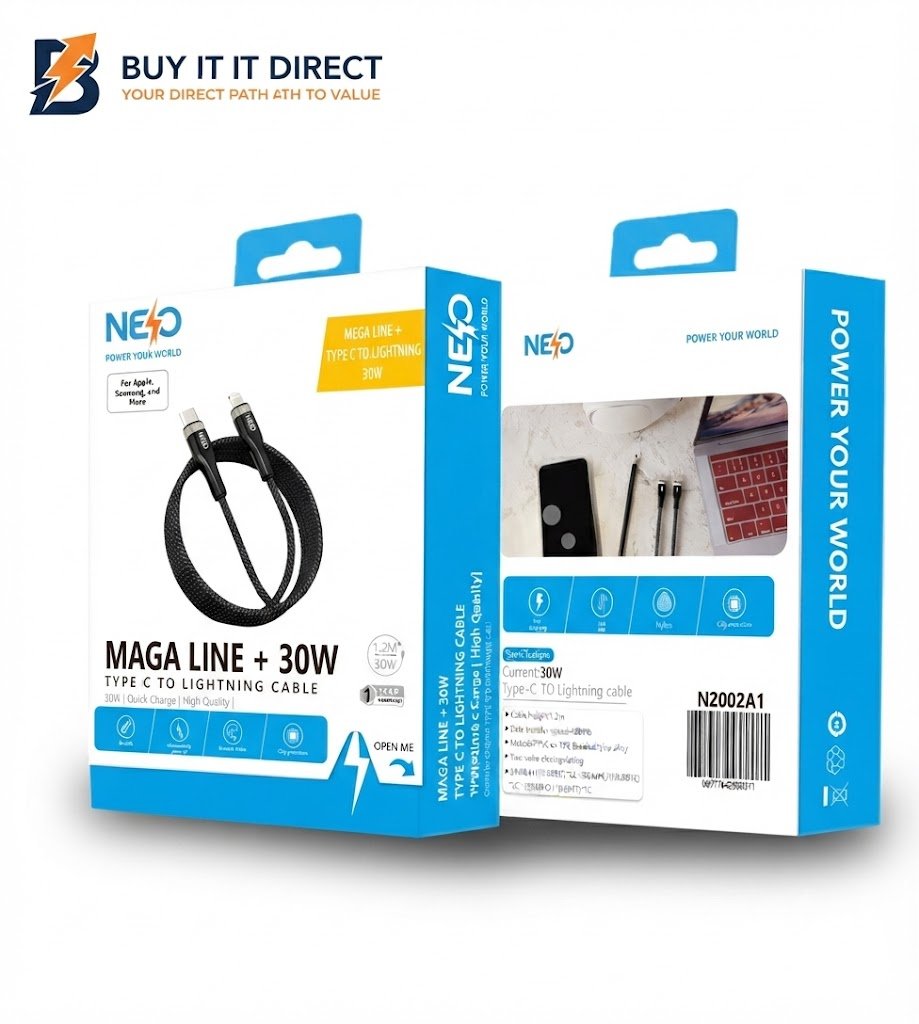 Neo USB C to Lightning 30W Magnetic Charging Cable N2002A2