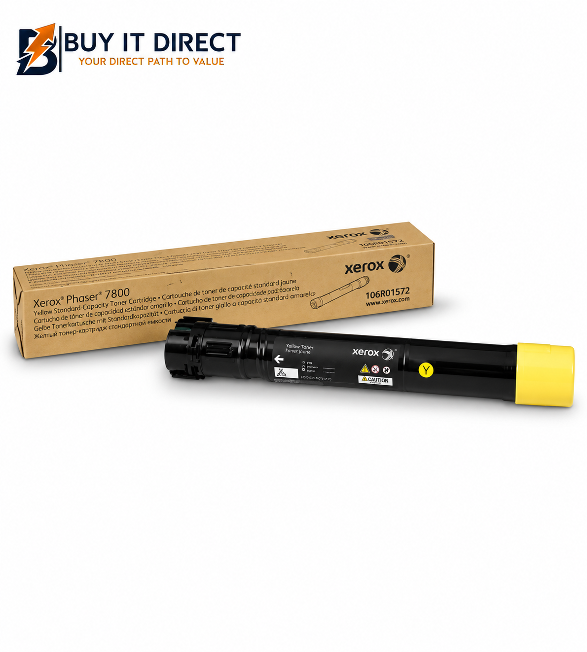 Xerox Phaser 7800 Yellow High Capacity Toner Cartridge 106R01572