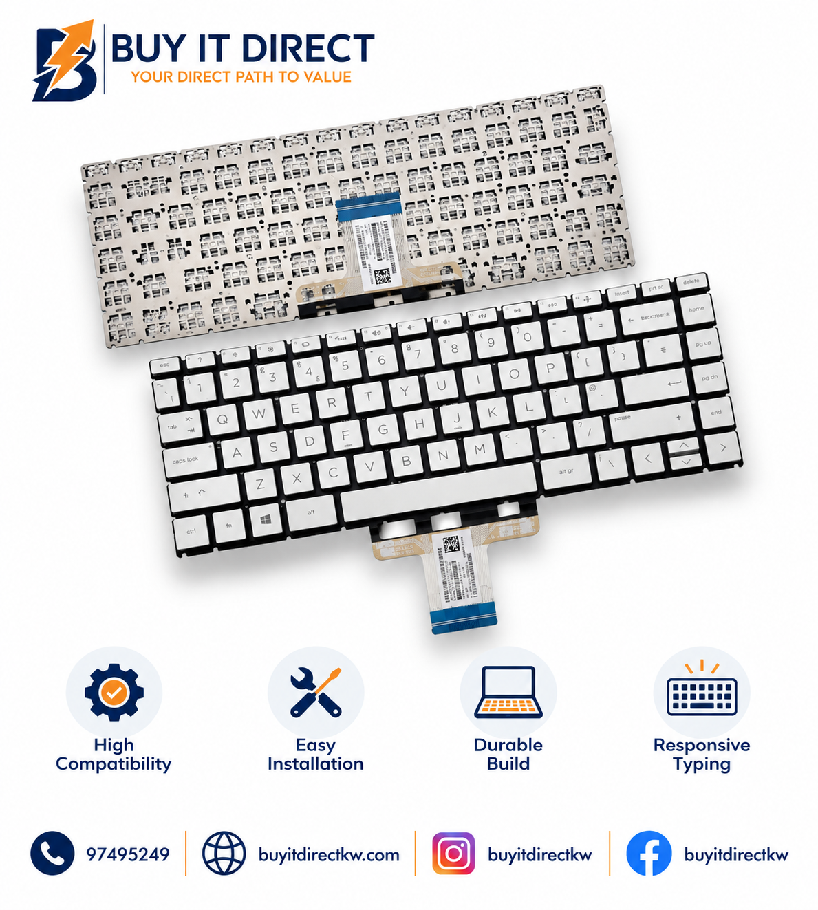 HP Pavilion 14 CE 14 CD 14M CD 14T CD Laptop Keyboard Silver US English Arabic Layout
