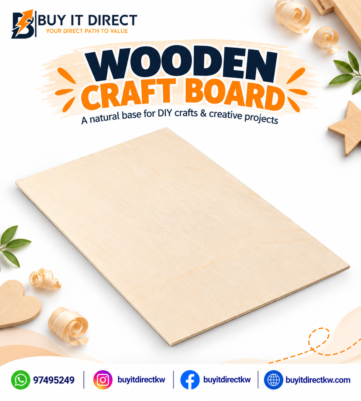 Wood Sheet 30×20 – natural plywood