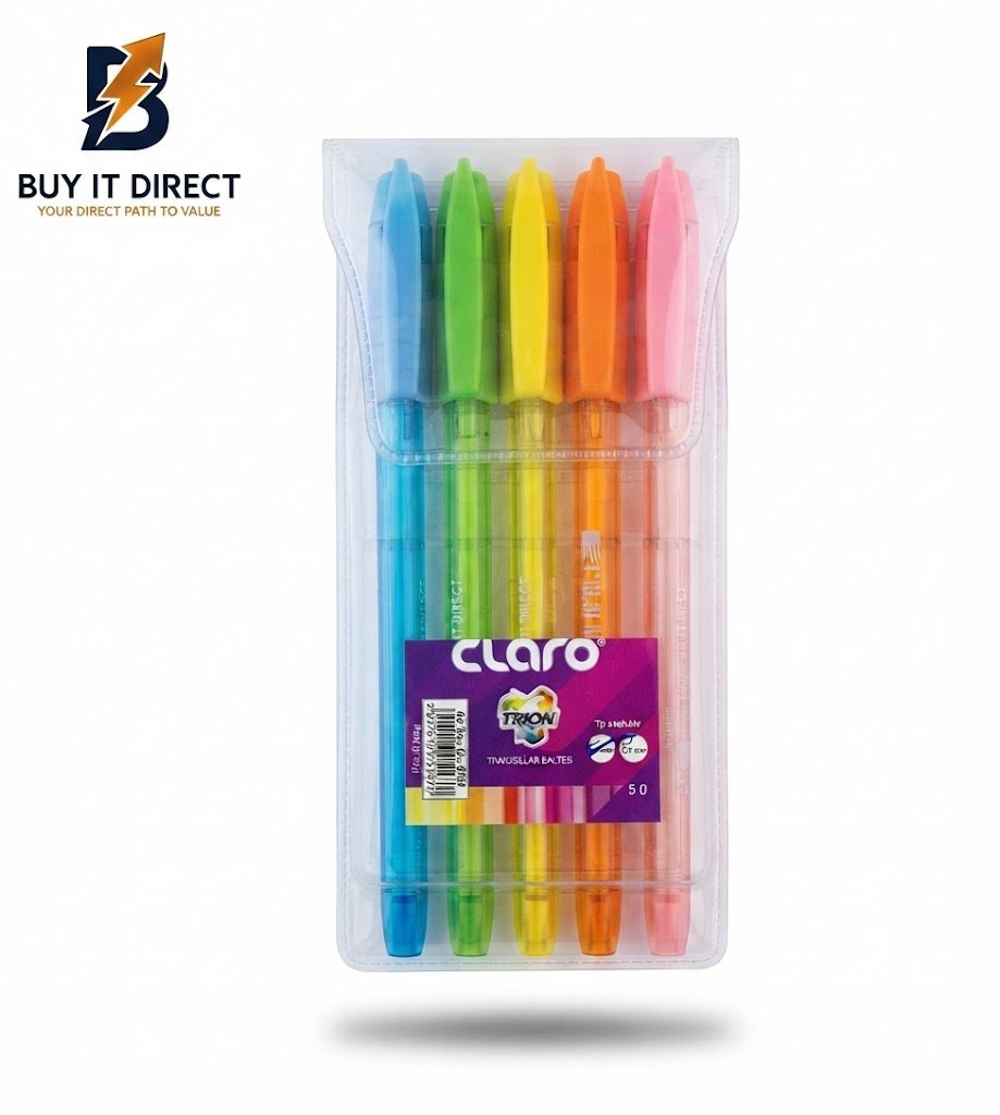 Trion Triangular Ball Pen 10 And 5 Mix Color Set 1.0 mm