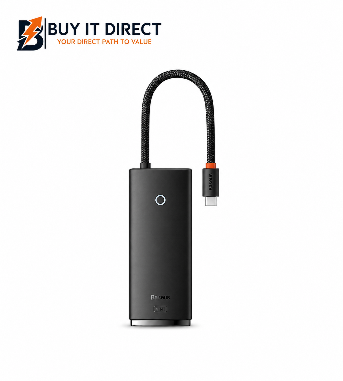 Baseus Lite Series 6 In 1 USB C Docking Station HDMI USB 3.0 SD TF 100W PD Black