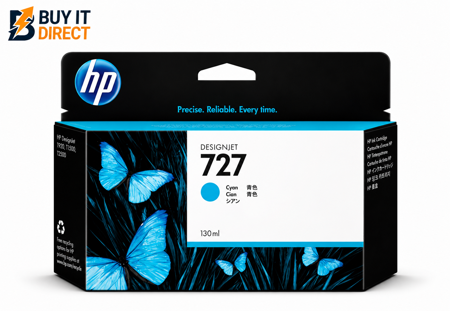 HP 727 Cyan DesignJet Ink Cartridge